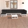 Muebles de jardín 8 pzas y cojines madera maciza pino de vidaXL, Conjuntos de jardín - Ref: Foro24-3076750, Precio: 796,39 €,...