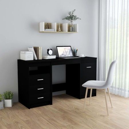 Escritorio de madera de ingeniería negro 140x50x76 cm de vidaXL, Escritorios - Ref: Foro24-3054781, Precio: 163,31 €, Descuen...