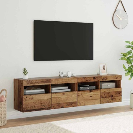 Gabinetes de pared para TV 2 pcs Madera Vieja 80 x 30 x 40 cm en Muebles TV | Comprar online en Foru.es