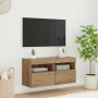 Mueble de TV Montado en la Pared Roble artesanal en Muebles TV | Comprar online en Foru.es