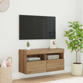 Mueble de TV Montado en la Pared Roble artesanal en Muebles TV | Comprar online en Foru.es