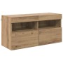 Mueble de TV Montado en la Pared Roble artesanal en Muebles TV | Comprar online en Foru.es