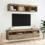 Mueble de TV Montado en la Pared Roble artesanal en Muebles TV | Comprar online en Foru.es