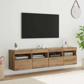 Gabinetes de pared para TV 2 pcs Roble artesanal en Muebles TV | Comprar online en Foru.es