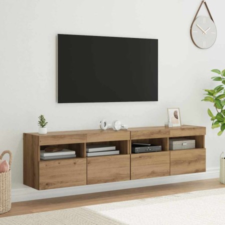 Gabinetes de pared para TV 2 pcs Roble artesanal en Muebles TV | Comprar online en Foru.es