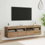 Gabinetes de pared para TV 2 pcs Roble artesanal en Muebles TV | Comprar online en Foru.es