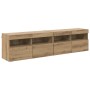 Gabinetes de pared para TV 2 pcs Roble artesanal en Muebles TV | Comprar online en Foru.es