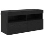 Mueble de TV Montado en la Pared Roble Negro 80 x 30 x 40 cm en Muebles TV | Comprar online en Foru.es