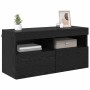 Mueble de TV Montado en la Pared Roble Negro 80 x 30 x 40 cm en Muebles TV | Comprar online en Foru.es