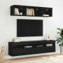 Mueble de TV Montado en la Pared Roble Negro 80 x 30 x 40 cm en Muebles TV | Comprar online en Foru.es