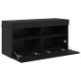 Mueble de TV Montado en la Pared Roble Negro 80 x 30 x 40 cm en Muebles TV | Comprar online en Foru.es