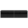 Gabinetes de pared para TV 2 pcs Roble Negro 80 x 30 x 40 cm en Muebles TV | Comprar online en Foru.es