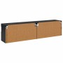 Gabinetes de pared para TV 2 pcs Roble Negro 80 x 30 x 40 cm en Muebles TV | Comprar online en Foru.es