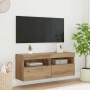 Mueble de TV Montado en la Pared Roble artesanal en Muebles TV | Comprar online en Foru.es