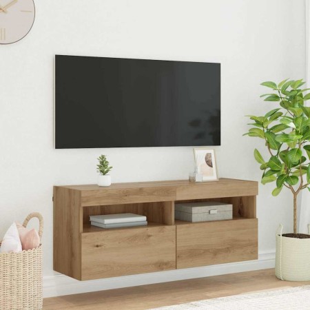 Mueble de TV Montado en la Pared Roble artesanal en Muebles TV | Comprar online en Foru.es