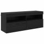Mueble de TV Montado en la Pared Roble Negro 100 x 30 x 40 cm en Muebles TV | Comprar online en Foru.es