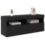Mueble de TV Montado en la Pared Roble Negro 100 x 30 x 40 cm en Muebles TV | Comprar online en Foru.es