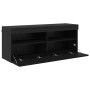 Mueble de TV Montado en la Pared Roble Negro 100 x 30 x 40 cm en Muebles TV | Comprar online en Foru.es