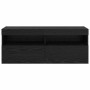 Mueble de TV Montado en la Pared Roble Negro 100 x 30 x 40 cm en Muebles TV | Comprar online en Foru.es
