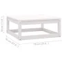 Set muebles jardín con cojines 8 pzas madera maciza pino blanco de vidaXL, Conjuntos de jardín - Ref: Foro24-3076820, Precio:...