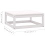 Set muebles jardín con cojines 8 pzas madera maciza pino blanco de vidaXL, Conjuntos de jardín - Ref: Foro24-3076820, Precio:...
