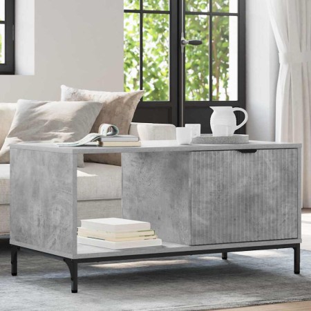 Mesa de Café Gris Concreto 90 x 49 x 46 cm Madera de ingeniería en Mesas de centro | Comprar online en Foru.es