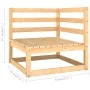 10-teiliges Gartenmöbel-Set und Kissen aus massivem Zirbenholz von vidaXL, Gartensets - Ref: Foro24-3076859, Preis: 891,00 €,...