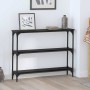Mesa Consola con estante Roble negro 100 x 22,5 x 75 cm en Mesas auxiliares | Comprar online en Foru.es