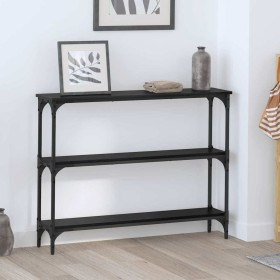 Mesa Consola con estante Roble negro 100 x 22,5 x 75 cm en Mesas auxiliares | Comprar online en Foru.es