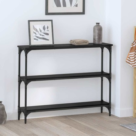 Mesa Consola con estante Roble negro 100 x 22,5 x 75 cm en Mesas auxiliares | Comprar online en Foru.es