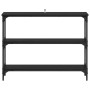 Mesa Consola con estante Roble negro 100 x 22,5 x 75 cm en Mesas auxiliares | Comprar online en Foru.es