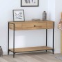 Mesa Consola con estante Roble artesanal 100 x 34,5 x 75 cm en Mesas auxiliares | Comprar online en Foru.es