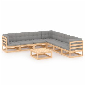 Muebles de jardín 8 pzas y cojines madera maciza pino de vidaXL, Conjuntos de jardín - Ref: Foro24-3076879, Precio: 739,61 €,...