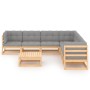 Muebles de jardín 8 pzas y cojines madera maciza pino de vidaXL, Conjuntos de jardín - Ref: Foro24-3076879, Precio: 739,61 €,...
