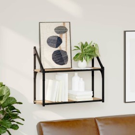 Estante de pared con estante Roble artisan 60 x 21 x 51 cm en Estanterías | Comprar online en Foru.es