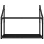Estante de pared con estante Roble negro 60 x 21 x 51 cm en Estanterías | Comprar online en Foru.es