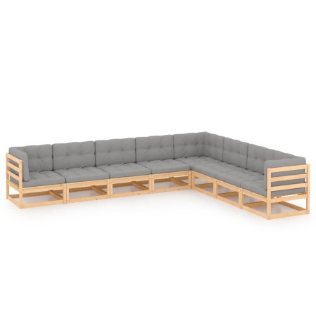 Muebles de jardín 8 pzas y cojines madera maciza pino de vidaXL, Conjuntos de jardín - Ref: Foro24-3076884, Precio: 790,69 €,...