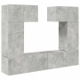 Set muebles de salón TV 6 pzas madera ingeniería gris hormigón en Muebles TV | Comprar online en Foru.es