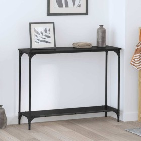 Mesa Consola con estante Roble negro 101 x 30.5 x 75 cm en Mesas auxiliares | Comprar online en Foru.es
