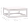 Set de muebles de jardín 9 pzas con cojines madera pino blanco de vidaXL, Conjuntos de jardín - Ref: Foro24-3076890, Precio: ...