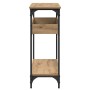 Mesa Consola con estante Roble artisan 100 x 29 x 75 cm en Mesas auxiliares | Comprar online en Foru.es