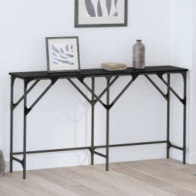 Mesa Consola Roble Negro 140 x 29 x 75 cm Madera de ingeniería en Mesas auxiliares | Comprar online en Foru.es