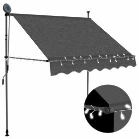 Toldo manual retráctil con LED gris antracita 100 cm en Toldos | Comprar online en Foru.es
