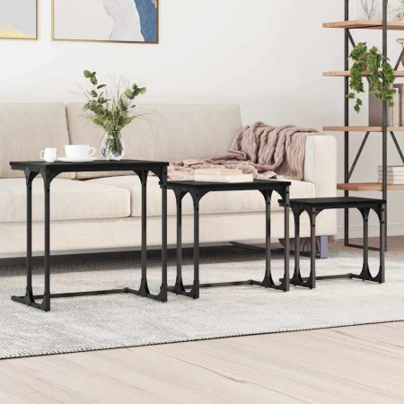 Mesa de Café Nido 3 pcs Roble negro 50.5 x 35 x 53 cm en Mesas de centro | Comprar online en Foru.es