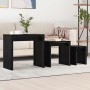 Mesa de Café 3 pcs Roble Negro Madera de ingeniería en Mesas de centro | Comprar online en Foru.es