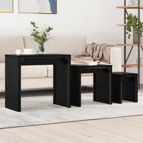 Mesa de Café 3 pcs Roble Negro Madera de ingeniería en Mesas de centro | Comprar online en Foru.es