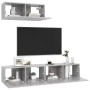 Set de muebles de salón 3 pzas madera ingeniería gris hormigón en Muebles TV | Comprar online en Foru.es