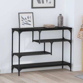 Mesa Consola Roble Negro 100 x 30 x 75 cm Madera de ingeniería en Mesas auxiliares | Comprar online en Foru.es