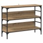 Mesa Consola con estante Roble artisan 100 x 32 x 75 cm en Mesas auxiliares | Comprar online en Foru.es