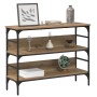 Mesa Consola con estante Roble artisan 100 x 32 x 75 cm en Mesas auxiliares | Comprar online en Foru.es